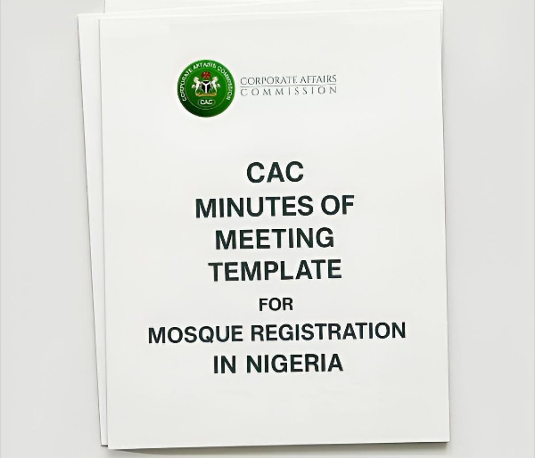 CAC Mosque Registration Template